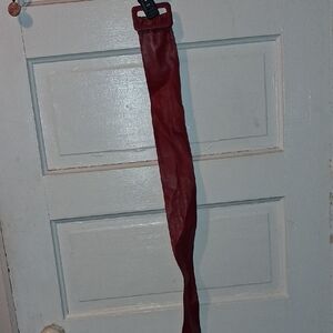 Chic Burgundy Belt with Buckle